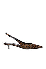 Saint Laurent Cherish Slingback Pump in Manto Naturale, view 1, click to view large image.