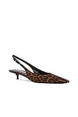 Saint Laurent Cherish Slingback Pump in Manto Naturale, view 2, click to view large image.