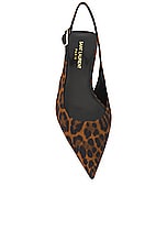 Saint Laurent Cherish Slingback Pump in Manto Naturale, view 4, click to view large image.
