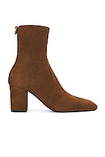 Saint Laurent Betty Zipped Bootie in Land, view 1, click to view large image.