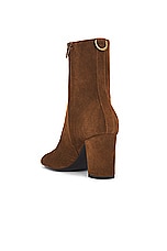 Saint Laurent Betty Zipped Bootie in Land, view 3, click to view large image.