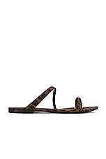 Saint Laurent Tanger Flat Slide in Manto Naturale, view 1, click to view large image.