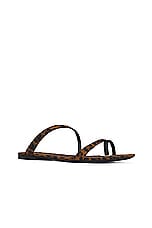 Saint Laurent Tanger Flat Slide in Manto Naturale, view 2, click to view large image.