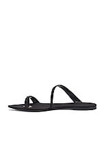 Saint Laurent Tanger Flat Slide in Noir, view 5, click to view large image.