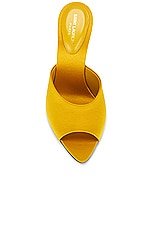 Saint Laurent Suite Mule Sandal in Ocre, view 4, click to view large image.