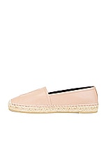 Saint Laurent Monogram Flat Espadrille in Beige Rose, view 5, click to view large image.