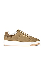 Saint Laurent SL61 Low Top Sneaker in Cactus & Military Green, view 1, click to view large image.