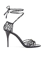 Saint Laurent Babylone Sandal in Nero, view 1, click to view large image.