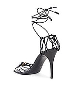 Saint Laurent Babylone Sandal in Nero, view 3, click to view large image.