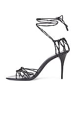 Saint Laurent Babylone Sandal in Nero, view 5, click to view large image.