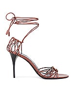 Saint Laurent Babylone Sandal in Aesthetic Brown, view 1, click to view large image.