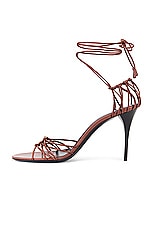 Saint Laurent Babylone Sandal in Aesthetic Brown, view 5, click to view large image.