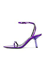 Saint Laurent Kitty Sandal Sandal in Plum Violet, view 5, click to view large image.