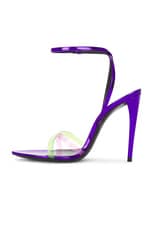 Saint Laurent Fever Sandal in Violet, Green, & Fuxia, view 5, click to view large image.