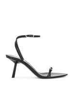 Saint Laurent Kitty Sandal Sandal in Noir, view 1, click to view large image.
