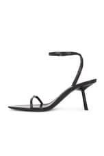 Saint Laurent Kitty Sandal Sandal in Noir, view 5, click to view large image.