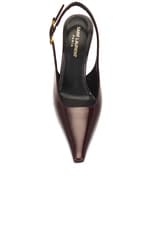 Saint Laurent Dune Slingback Pump in Marron Glace, view 4, click to view large image.