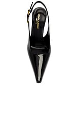 Saint Laurent Dune Slingback Pump in Nero, view 4, click to view large image.