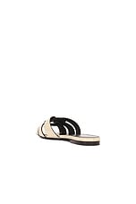 Saint Laurent Tribute Flat Sandal in Brave Ivory, view 3, click to view large image.