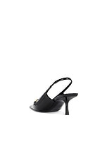 Saint Laurent Carine Slingback Pump in Nero, view 3, click to view large image.