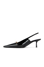 Saint Laurent Carine Slingback Pump in Nero, view 5, click to view large image.