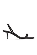 Saint Laurent Jaspe Sandal in Nero, view 1, click to view large image.