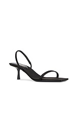 Saint Laurent Jaspe Sandal in Nero, view 2, click to view large image.