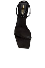 Saint Laurent Jaspe Sandal in Nero, view 4, click to view large image.