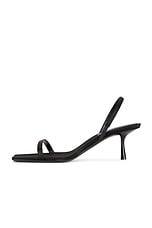 Saint Laurent Jaspe Sandal in Nero, view 5, click to view large image.