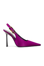 Saint Laurent Slingback Pump in Cyclamen, view 1, click to view large image.
