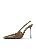 Saint Laurent Blake Slingback Pump in Amber Green, view 5, click to view large image.