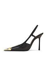 Saint Laurent Jeanne Slingback Pump in Nero, view 5, click to view large image.