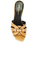 Saint Laurent Tribute Mule Sandal in Brave Beige, view 4, click to view large image.