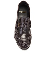 Saint Laurent Le Loafer Mocassin in Burnt Brown, view 4, click to view large image.