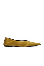 Saint Laurent Carolyn Slipper in Cuba Gold, view 1, click to view large image.