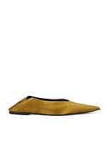 Saint Laurent Carolyn Slipper in Cuba Gold, view 2, click to view large image.