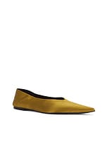 Saint Laurent Carolyn Slipper in Cuba Gold, view 3, click to view large image.