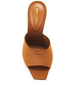 Saint Laurent Hall Mule Sandal in Autumn Brown, view 4, click to view large image.