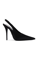 Saint Laurent Mug Slingback Pump in Nero, view 1, click to view large image.