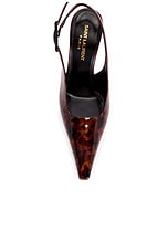 Saint Laurent Dune Slingback Pump in Manto Naturale, view 4, click to view large image.