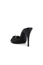 Saint Laurent Babylone Mule Sandal in Nero, view 3, click to view large image.