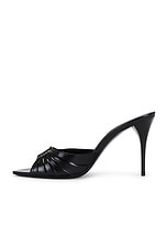 Saint Laurent Babylone Mule Sandal in Nero, view 5, click to view large image.