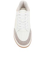 Saint Laurent SL61 Sneaker in Blanc, Foggy, & Gold, view 4, click to view large image.