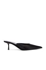 Saint Laurent Barbara Mule Pump in Nero, view 1, click to view large image.