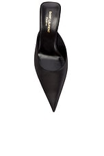 Saint Laurent Barbara Mule Pump in Nero, view 4, click to view large image.