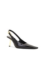 Saint Laurent Stone Slingback Pump in Nero, view 2, click to view large image.