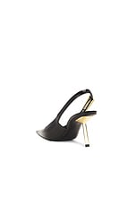 Saint Laurent Stone Slingback Pump in Nero, view 3, click to view large image.