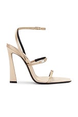 Saint Laurent Lydia Sandal in Partridge Pink, view 1, click to view large image.