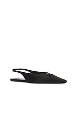 Saint Laurent Babylone Flat in Nero, view 2, click to view large image.