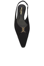 Saint Laurent Babylone Flat in Nero, view 4, click to view large image.